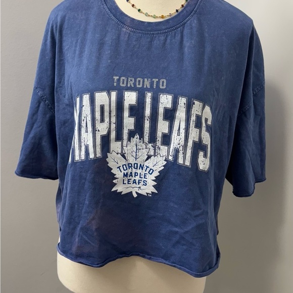 Calhoun NHL Surf & Skate Women's Oversized Drop Shoulder Acid Wash Cropped XL/L - Picture 6 of 13